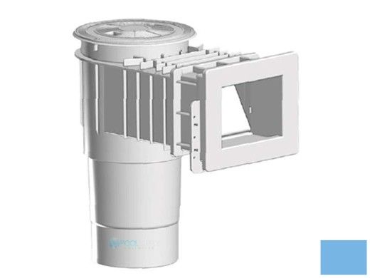 AquaStar Flow Star Standard Skimmer with Narrow 9" Deep Throat, Float Assembly, Basket, Lid and Adjustable Collar with 6" Socket Sump for Vinyl | Blue | SKRVFL3N104F
