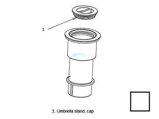 AquaStar Center Cap and Sleeve | White | SMUSC101