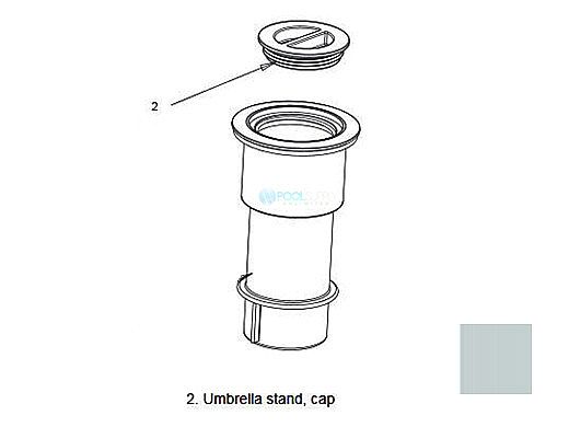 AquaStar Center Cap and Sleeve | Light Gray | SMUSC103