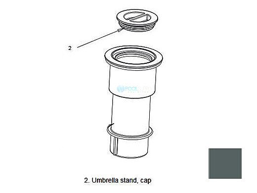 AquaStar Center Cap and Sleeve | Dark Gray | SMUSC105
