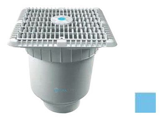 AquaStar 9" Wave Grate  & Vented Riser Ring with Double Deep Sump Bucket with 4" Socke | Blue | WAV9WR104D