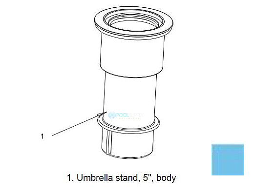 AquaStar 5" Umbrella Stand Only | Blue | SMUSS104