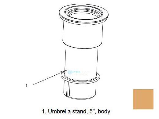 AquaStar 5" Umbrella Stand Only | Tan | SMUSS108