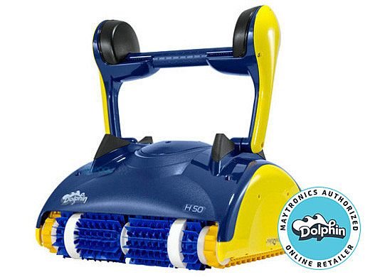 Maytronics Dolphin H 50 Commercial Class Inground Robotic Pool Cleaner with Caddy | 99996373-H50