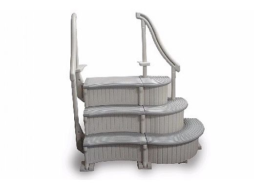 Confer Plastics Confer Curve Above Ground In Pool Step with Add-On Kit
