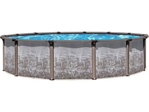 Regency LX 12' Round Resin Hybrid Above Ground Pool Sub-Assembly with Skimmer | 54" Wall | PREGLXNEW-1254RSRRRRF41-WS