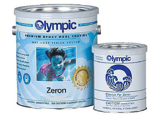 Olympic Zeron Epoxy Pool Paint Kit | Paint + Catalyst 1-Gallon | Spanish Blue | 7277 G 7277-GL