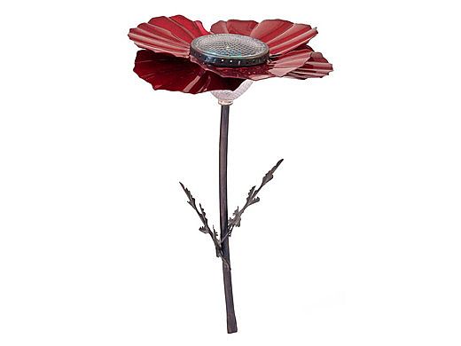Desert Steel Poppy Solar Garden Light | Red | 409-310
