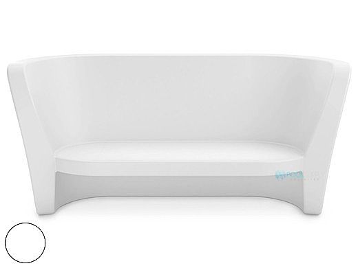 Ledge Lounger Affinity Collection Outdoor Loveseat | White | LL-AF-LS-W