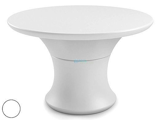 Ledge Lounger Affinity Collection 60" Round Outdoor Dining Table | White | LL-AF-DT-60RD-W