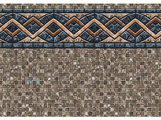 24' Round Stone Mosaic 54" Uni-Beaded Liner | Heavy Gauge | LI2454SMU25
