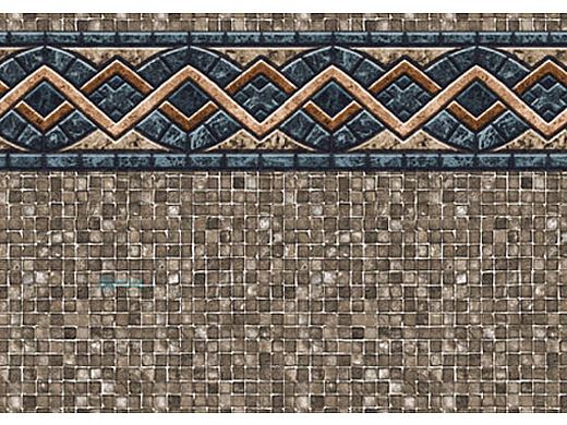 21' x 41' Oval Stone Mosaic 54" Uni-Beaded Liner | Heavy Gauge | LI214154SMU25