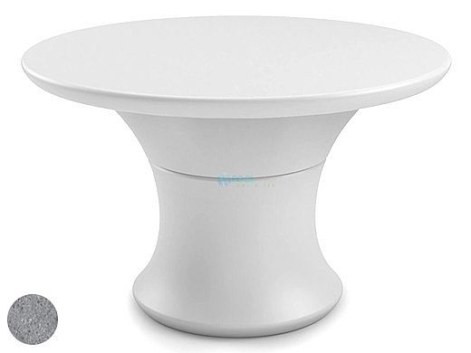 Ledge Lounger Affinity Collection 60" Round Outdoor Dining Table | Granite Gray | LL-AF-DT-60RD-GG