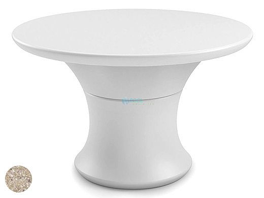 Ledge Lounger Affinity Collection 60" Round Outdoor Dining Table | Sandstone | LL-AF-DT-60RD-SS