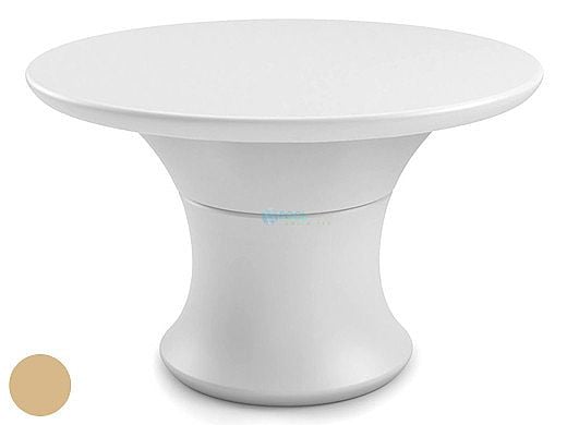 Ledge Lounger Affinity Collection 60" Round Outdoor Dining Table | Tan | LL-AF-DT-60RD-TN