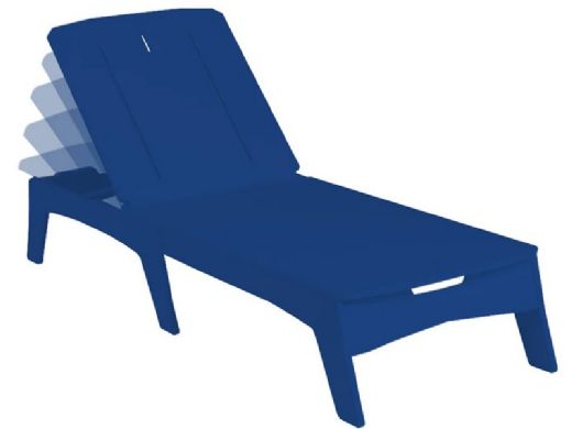 Ledge Lounger Mainstay Collection Chaise | Navy with White Cushion | LL-MS-C-NY 12110-46-301