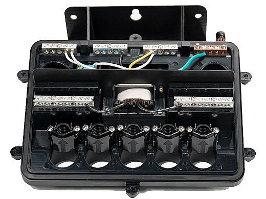 Intermatic COMBO Connect Pool Spa Weatherproof Transformer and Junction Box | 5 Lights Cap | 100W 12-13 VAC | PJBX52100