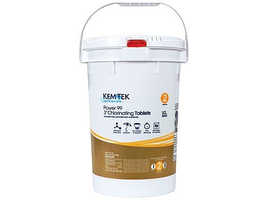 Kem-Tek Power99 3" Jumbo Wrapped Chlorine Tabs | 50 LB | 21885KMT
