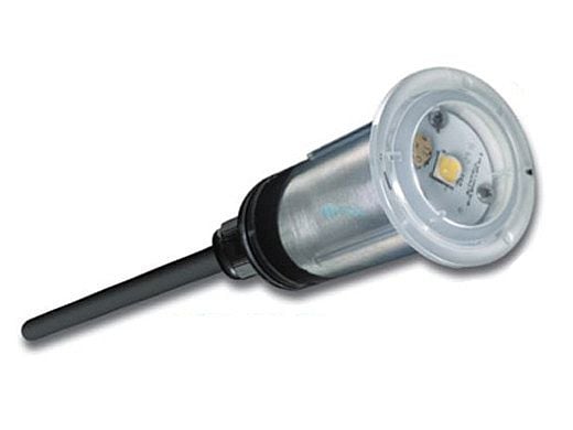 J&J Electronics PureWhite VU Nicheless LED Pool and Spa Light Fixture | 8W 12V 30' Cord | LPL-R1W-12-30 25000
