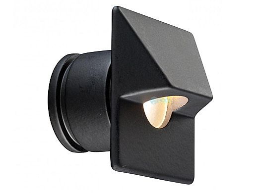 FX Luminaire PO 1 LED Wall Light | Flat Black | Square | PO1LEDSQFB