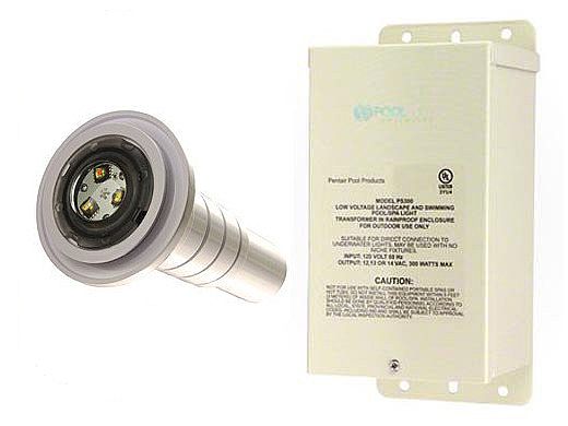 Pentair Color GloBrite Gunite Light Combo | 1 GloBrite 100', 300W Transformer & 1 Gunite Niche | 619993