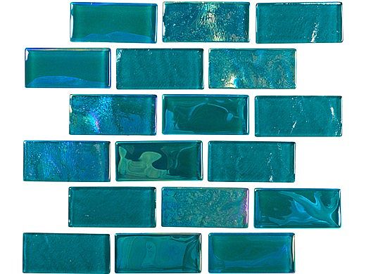 National Pool Tile Equinox 1x2 Glass Tile | Verde | EQX-EVERGREEN1X2