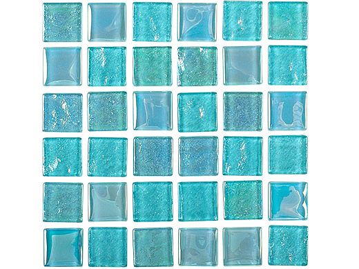 National Pool Tile Equinox 1x1 Glass Tile | Icy Teal | EQX-WINTER
