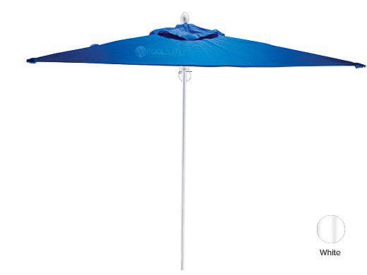 Ledge Lounger In-Pool Umbrella | 7.5' Square 1.5" Aluminum Pole | Standard Fabric Color Natural | LL-U-C-7SQPP-W-STD-4604