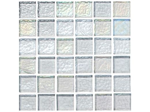 National Pool Tile Sea Ice Series 1x1 Glass Tile | Silver | ICE-SILVER