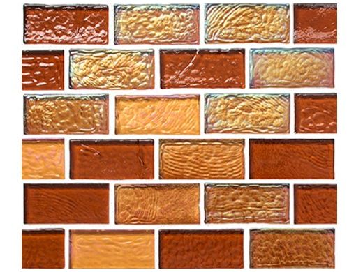 National Pool Tile Sea Ice Series 1x2 Glass Tile | Amber | ICE-AMBER1X2