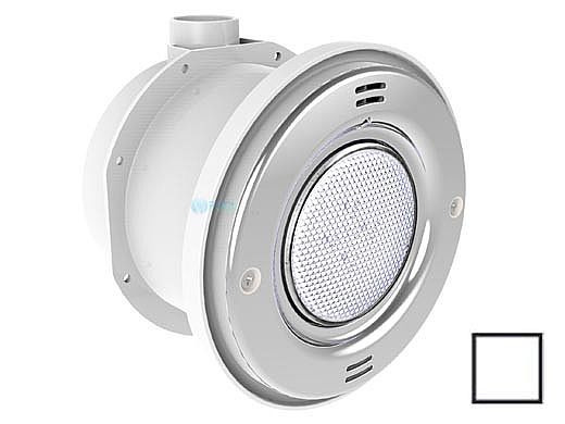 Pentair In-Floor formerly A&A Manufacturing QuikBrite Adjustable Angle White LED Pool and Spa Light | 12V 50' Cord | White Trim Plate | 579569