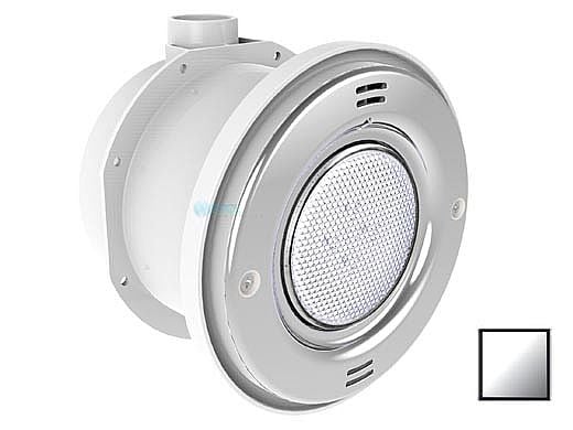 Pentair In-Floor formerly A&A Manufacturing QuikBrite Adjustable Angle White LED Pool and Spa Light | 12V 50' Cord | Stainless Steel Trim Plate | 579657