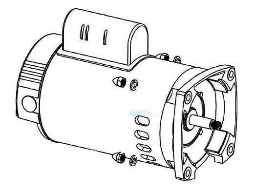 Replacement Pentair Square Flange Motor | 3HP Standard Efficiency | 230V | 355034S