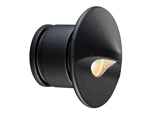 FX Luminaire PO 1 LED Wall Light | Flat Black | Round | PO1LEDRDFB