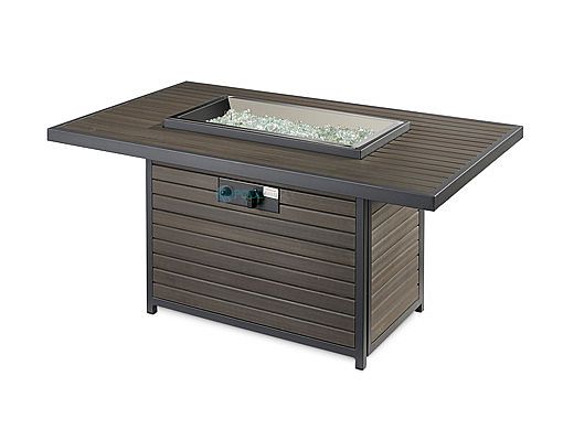 Outdoor GreatRoom Brooks Rectangular Gas Fire Pit Table | BRK-1224-19-K