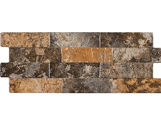National Pool Tile Sim. Stackstone 6x16 Tile | Rust Multicolor | SST-RUST