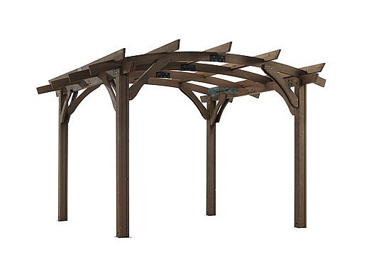 Outdoor GreatRoom Pergola Kit | 12' X 12' Mocha Sonoma Wood | SONOMA12-M