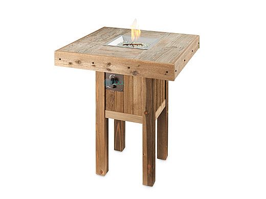 Outdoor GreatRoom Westport Pub Height Square Gas Fire Pit Table | WP-1616