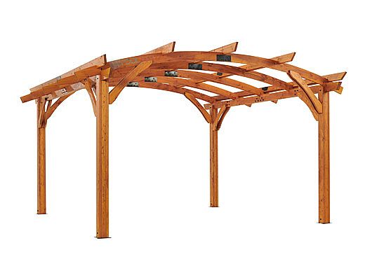 Outdoor GreatRoom Pergola Kit | 16' X 16' Redwood Sonoma Wood | SONOMA16-R