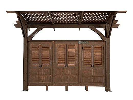 Outdoor GreatRoom Mocha Wood Wall for SONOMA12-M | SONOMA12-M-WALL