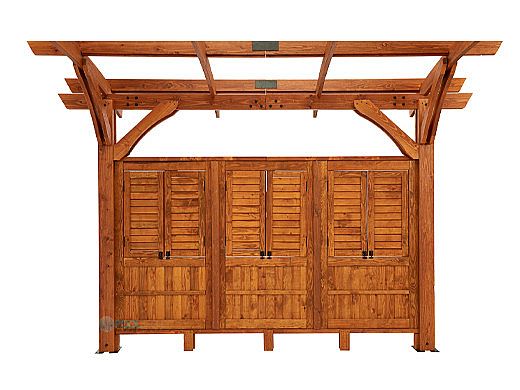 Outdoor GreatRoom Redwood Wood Wall for SONOMA12-R or SONOMA1216-R | SONOMA12-R-WALL
