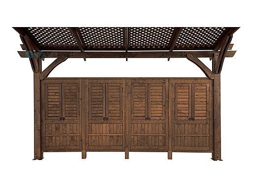 Outdoor GreatRoom Mocha Wood Wall for SONOMA16-M | SONOMA16-M-WALL