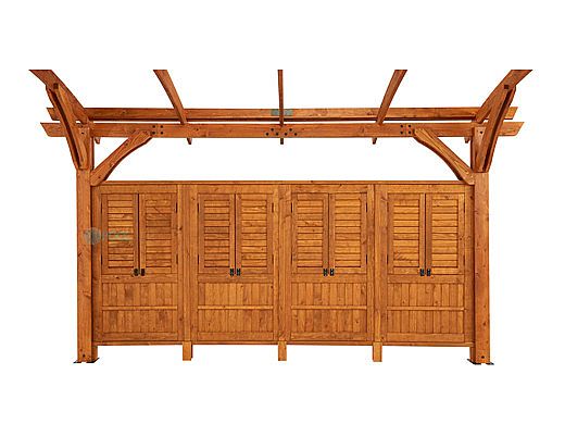 Outdoor GreatRoom Redwood Wood Wall for SONOMA16-R or SONOMA1216-R | SONOMA16-R-WALL