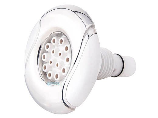 Custom Molded Products 2" Spa Master Wave Design Gunite Jet | Massage Internal | Stainless Steel White | 25591-140-000