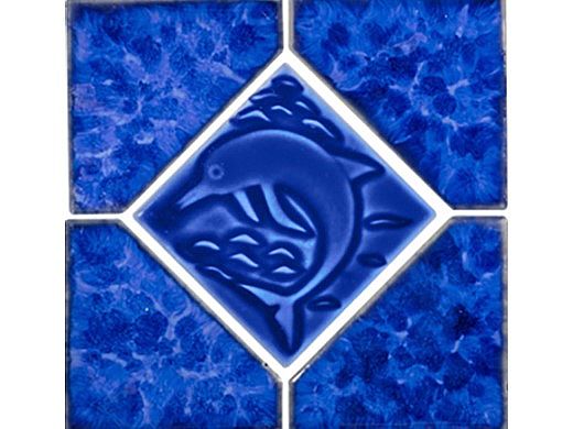 National Pool Tile Tropics Series Dolphin  | Cobalt | TRO-COBALT DOL