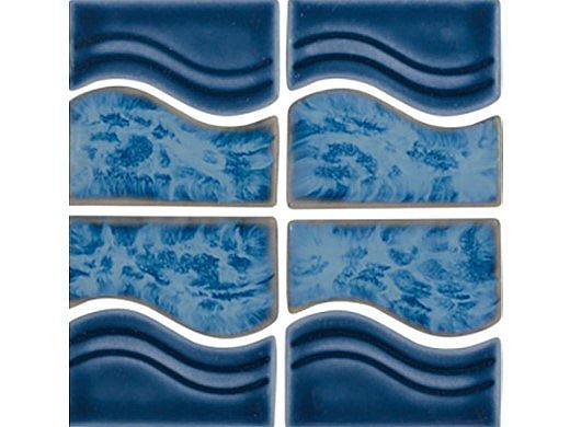National Pool Tile Tropics Series Wave | Aqua | TRO-AQUA WV