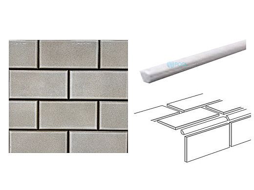 Cepac Tile Continental Subway 9/16" x 6" Jolly Piece Bead Tile | Taupe | COS-4-BEAD