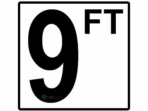 Depth Marker 5" Frost Proof Tile | 9 FT Non-Skid |  DM52-2090