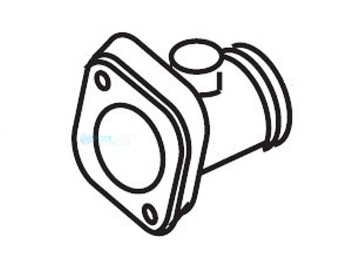 Pentair MegaTherm Outlet Side Flange Tee Adapter | 2-1/2 Inch NPT | Bronze | 20150303