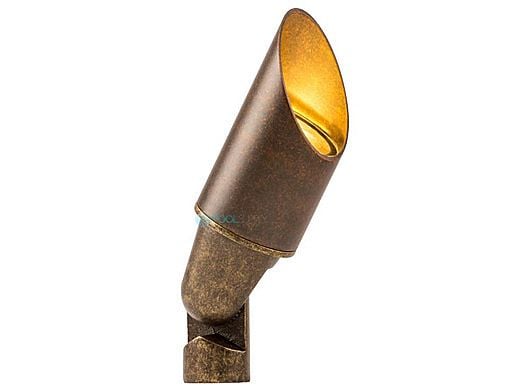 FX Luminaire FR LED Up Light | Zone Dimming with Color | Long Shroud | Antique Tumbled | FRZDCLSAT